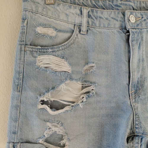 H&M denim shorts size L like new, blue