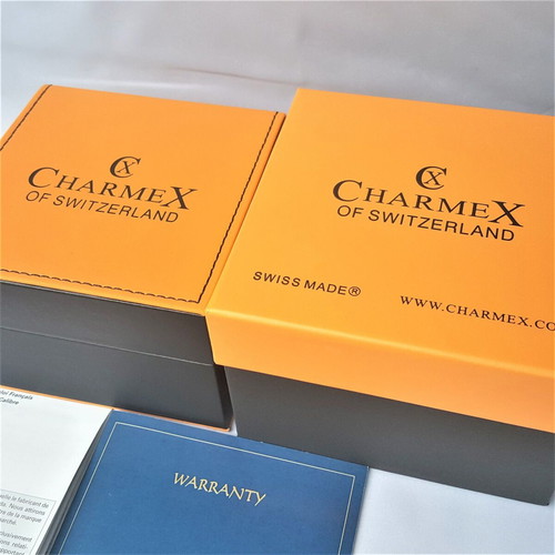 Charmex of Switzerland wristwatch new, men's, black