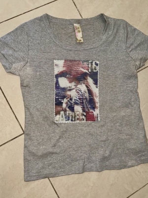 Tshirt size L new, grey