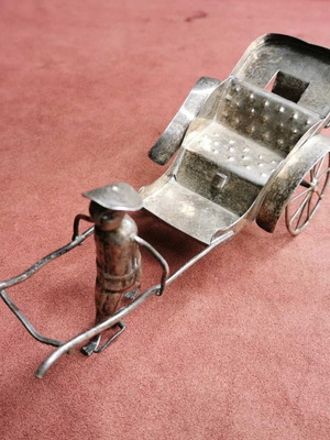 Rickshaw figurine used, decorative