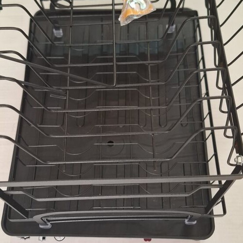 Dish rack with 12 plate slots, new, includes assembly tools