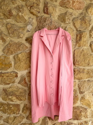 Dress with integrated cape pink, size XL, like new