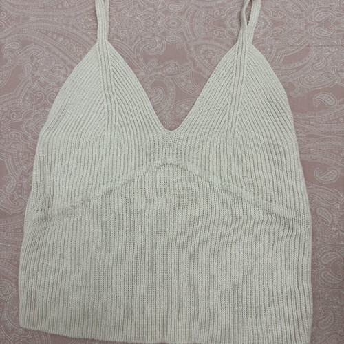 Knit crop top Zara size S beige like new