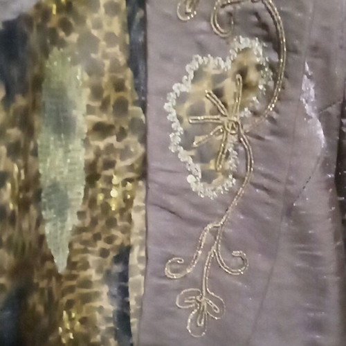 Summer jacket with matching shirt refurbished, brown and gold