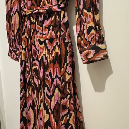 Molly Bracken patterned maxi wrap dress, colorful