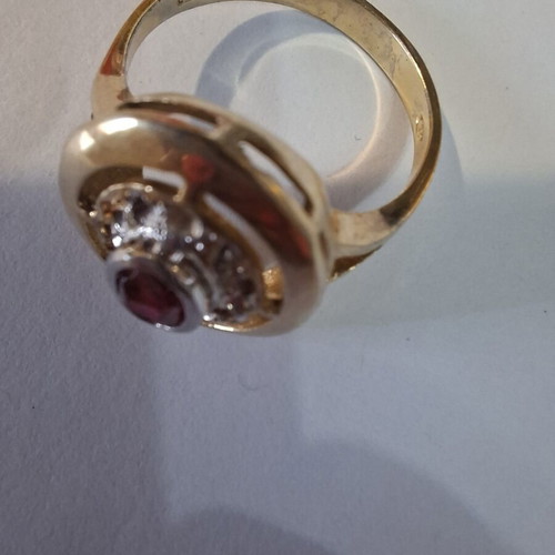 Silver women's ring vintage design from Soviet era used