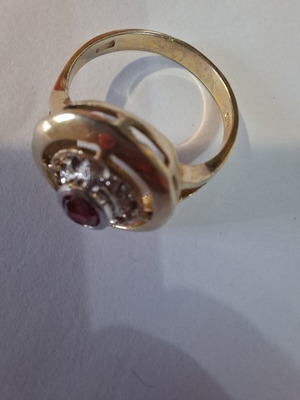 Silver women's ring vintage design from Soviet era used