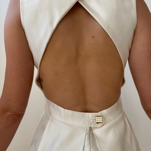 Cocktail dress white, like new, size S