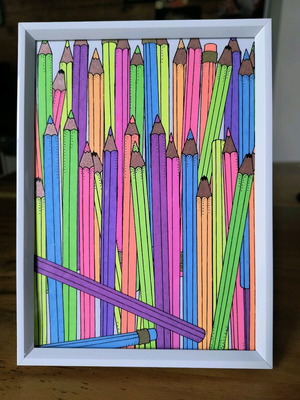 Hand-colored frame new for children's room