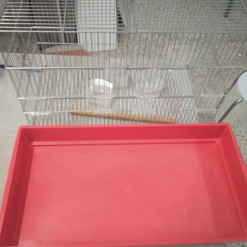 Birdcage for pet songbirds almost like new, dimensions 60x40x34 cm with three feeders