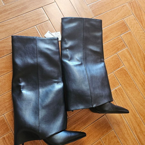 Zara boots size 41 with gaiter, new, black