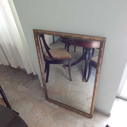 Bronze mirror used, old, 64x96 cm