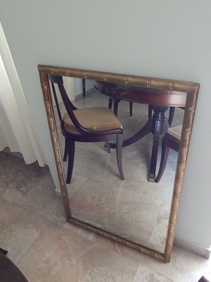 Bronze mirror used, old, 64x96 cm