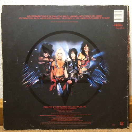 Motley Crue Shout at The Devil LP used, first German edition
