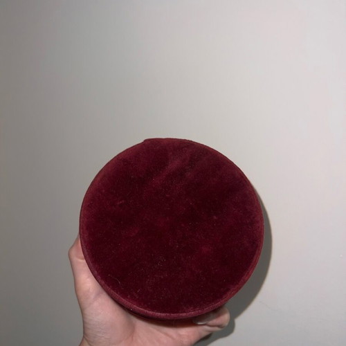 Velveteen vintage box burgundy like new, classic old style