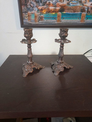 Vintage candlesticks used, 1970