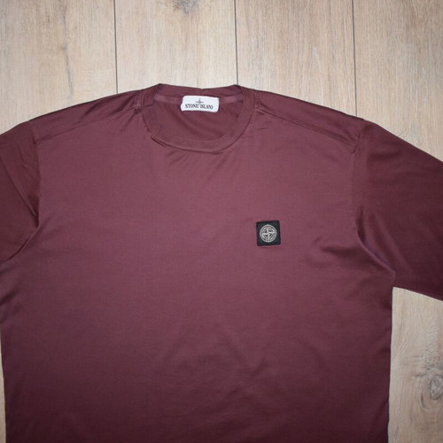 Stone Island long-sleeved patch T-shirt size 3XL used, red
