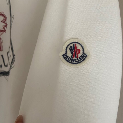 Moncler Crewneck Sweatshirt White Scribble Logo new XL
