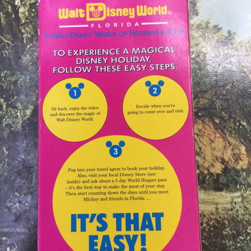 Disneyland Florida 1996 Holiday Planner videocassette used, dubbed