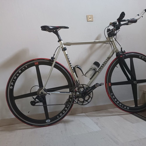 Pinarello Ceramicall 100 triathlon race bike used, 56cm, silver