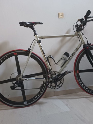 Pinarello Ceramicall 100 triathlon race bike used, 56cm, silver