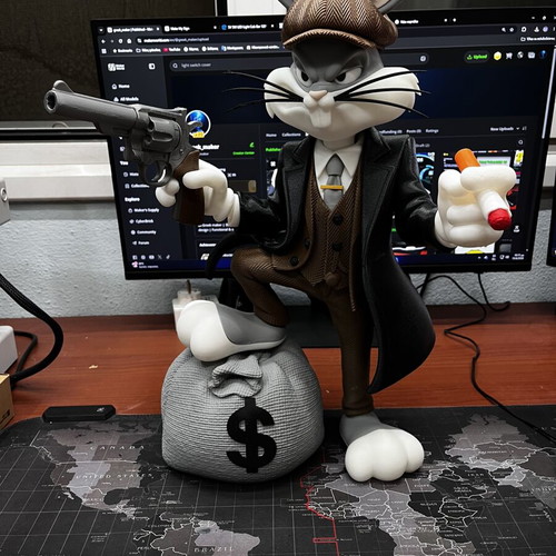 Bugs Bunny Mafia Style Figure 50cm New
