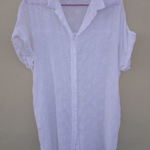 Badila wide short-sleeve transparent shirt like new