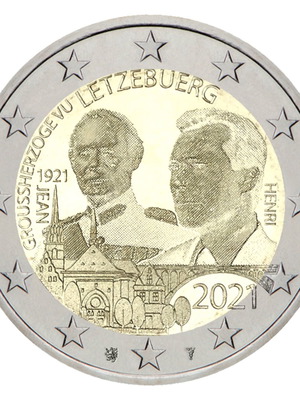 Λουξεμβούργο 2 ευρώ νόμισμα 2021 καινούργιο UNC relief style