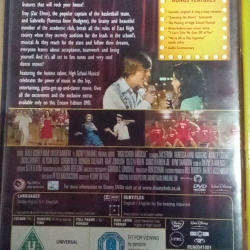 High School Musical DVD set with English subtitles
