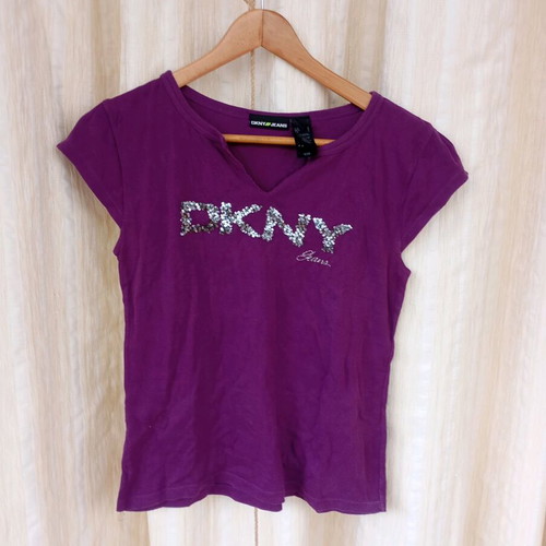 DKNY blouse used, purple, size L