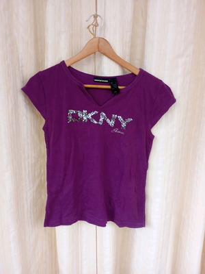 DKNY blouse used, purple, size L