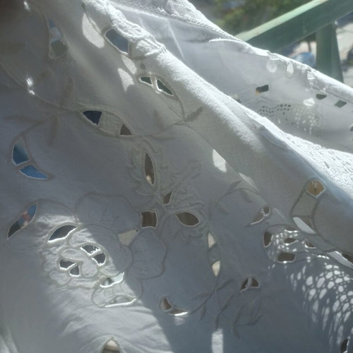 Vintage handmade Richelieu curtain 1.40x1.10, like new