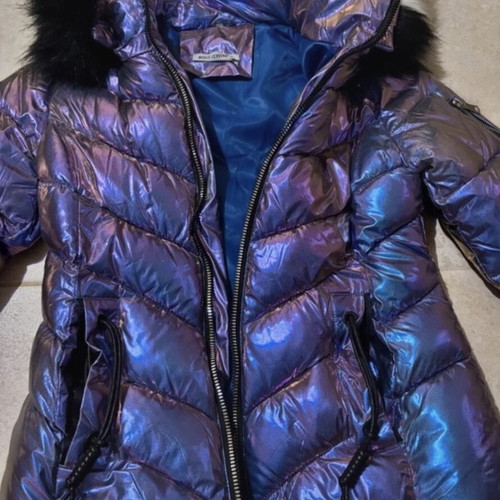 Puffer jacket purple iridescent like new, size S