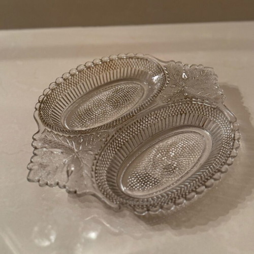Small divided dish for nuts used with separator