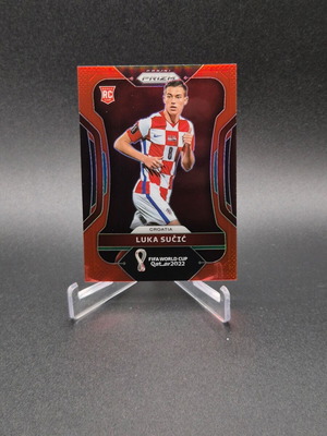 2022 Panini Prizm World Cup Qatar Red Prizm Luka Sucic #62 Rookie RC used
