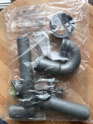 Pyramis sink siphon new, complete set with washing machine connection