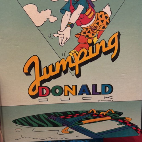Disney Jumping Donald Duck vintage hard binder with rings 1988