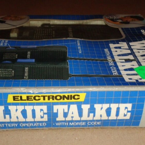 Electronic Solid State Walkie Talkie set of 2 new vintage gadgets