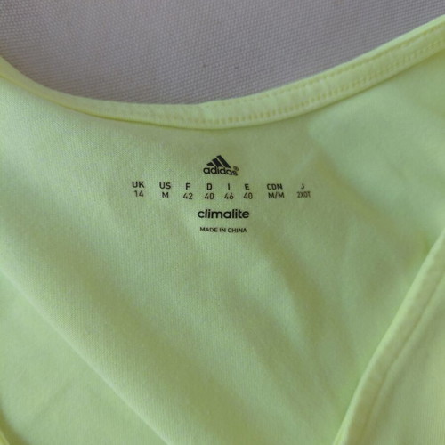 Adidas Climalite tank top neon yellow size M like new
