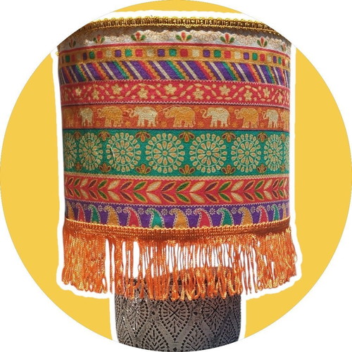 Indie Boho Table Lamp Ceramic Base Ethnic 35x20 E27