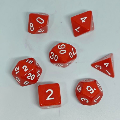 RPG polyhedral dice set 7 pieces like new