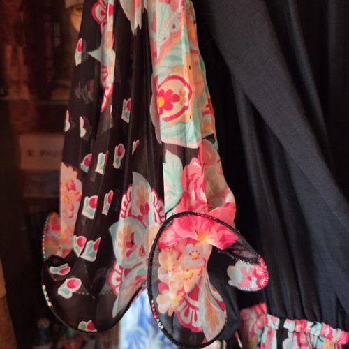Manoush cotton dress size M like new, black multicolor