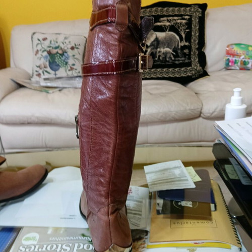 Women's leather boots from Italy like new, brown, size 36