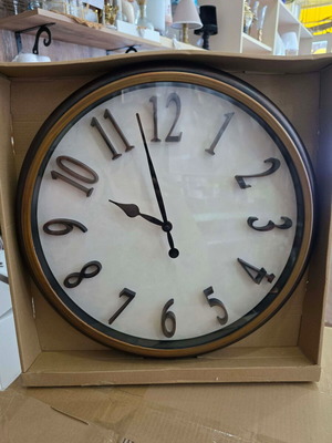 Wall clock resin 46 cm new, analog