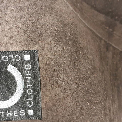 Leather dress used, brown, size S, suede with zipper