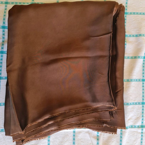 Brown satin fabric