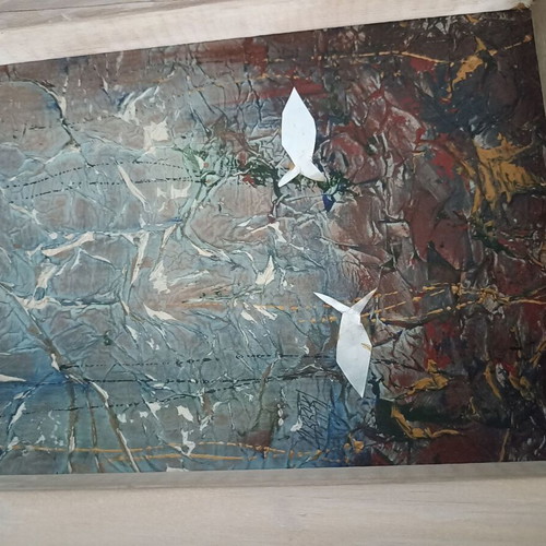 Esta Makraki original paintings, 30x26 cm, set of 3