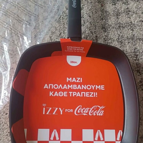 Collectible Izzy Coca Cola grill pan 28 cm new