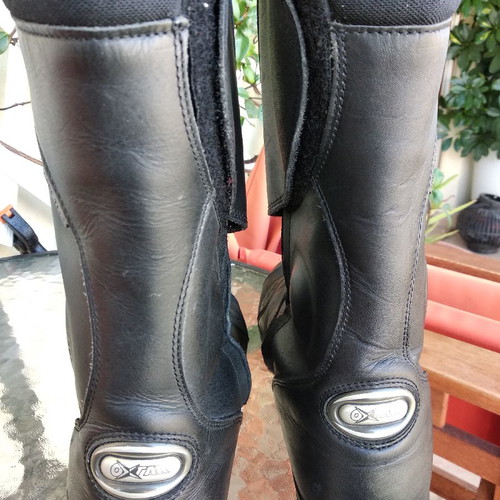Oxtar motorcycle boots used, leather, size 43
