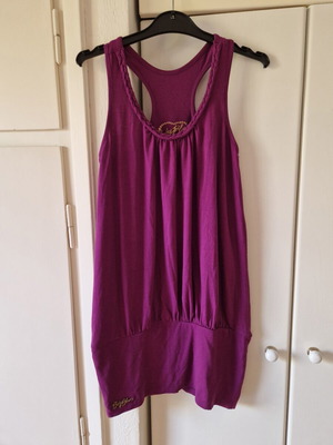 Baby Jem purple blouse Small, long tunic top